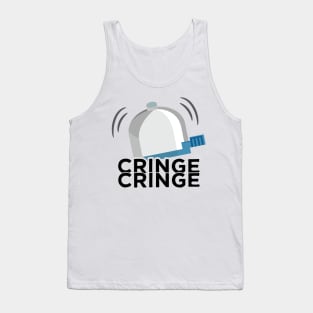 Cringe Button Bicycle Bell Meme Cringe Alert Tank Top